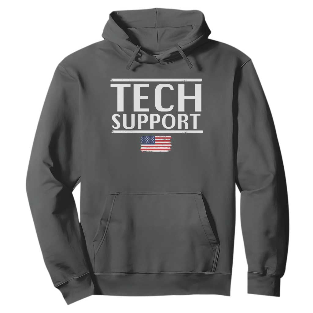 Tech Support Hoodie IT Support Programmer Engineer Elon Musk TS10 Dark Heather Print Your Wear