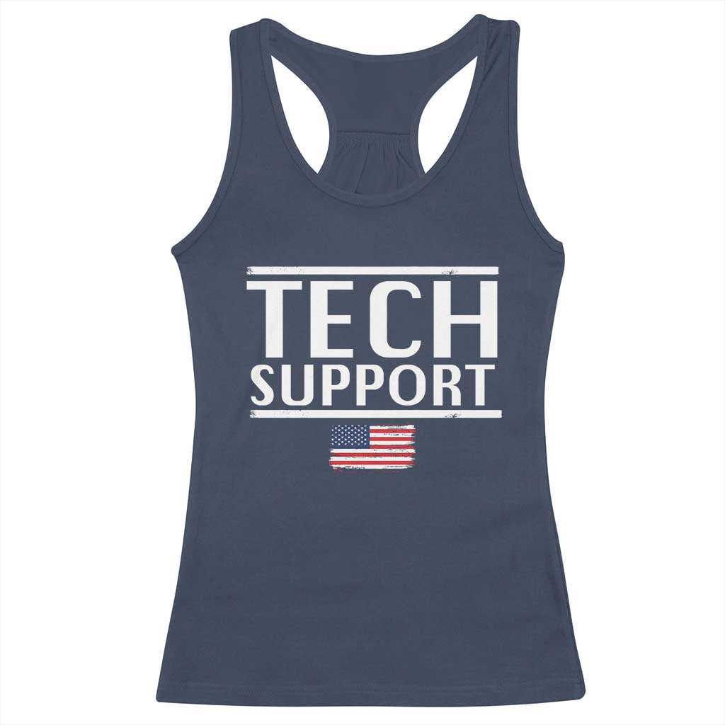 Tech Support Racerback Tank Top IT Support Programmer Engineer Elon Musk TS10 Navy Print Your Wear