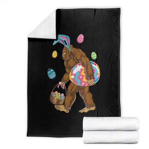 Bigfoot Easter Throw Blanket Funny Sasquatch Eggs Hunting TS10 Black Print Your Wear