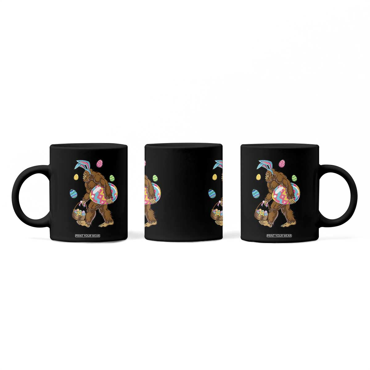 Bigfoot Easter Coffee Mug Funny Sasquatch Eggs Hunting TS10 Print Your Wear