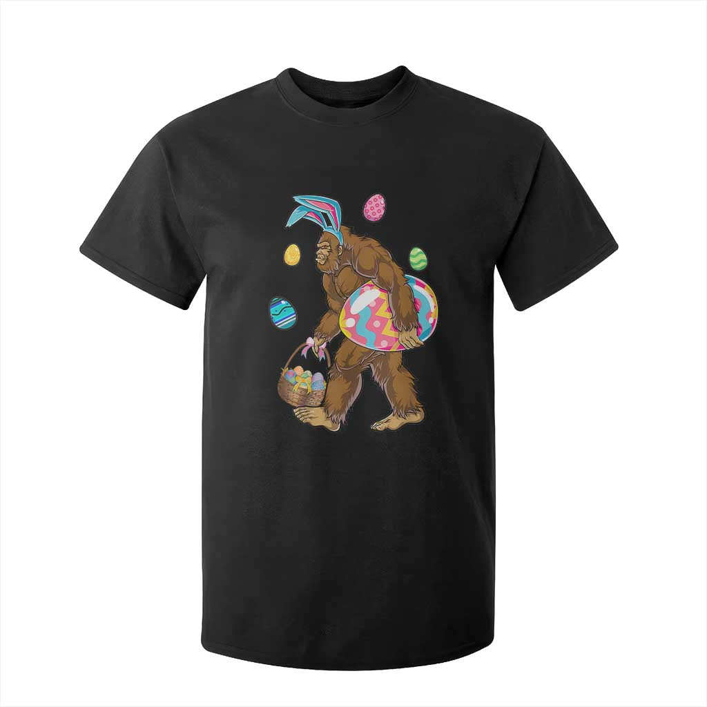 Bigfoot Easter T Shirt For Kid Funny Sasquatch Eggs Hunting TS10 Black Print Your Wear