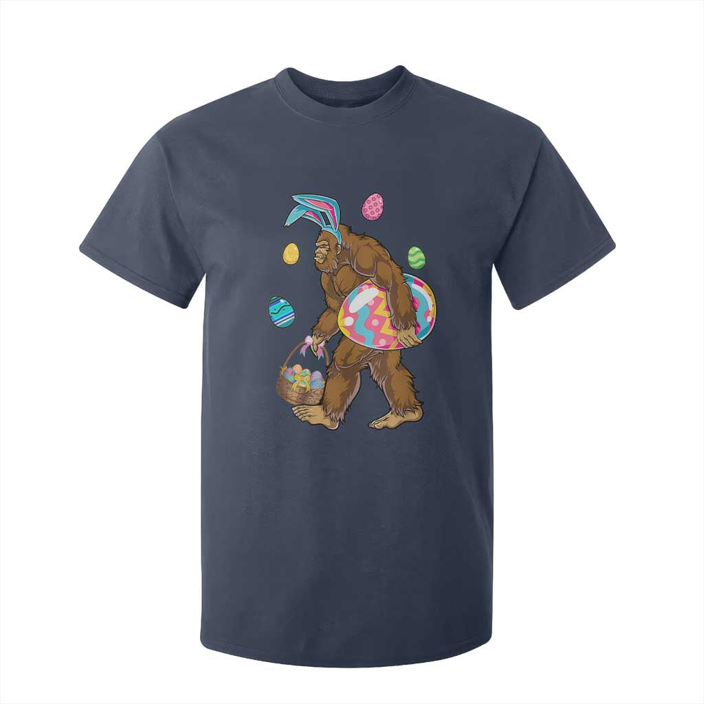 Bigfoot Easter T Shirt For Kid Funny Sasquatch Eggs Hunting TS10 Navy Print Your Wear