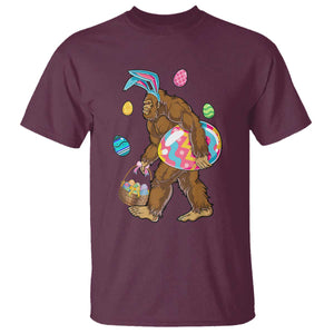 Bigfoot Easter T Shirt Funny Sasquatch Eggs Hunting TS10 Maroon Print Your Wear