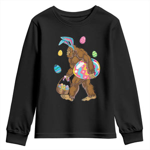 Bigfoot Easter Youth Sweatshirt Funny Sasquatch Eggs Hunting TS10 Black Print Your Wear