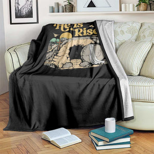 He Is Risen Throw Blanket Retro Vintage Easter Jesus Christian Apparel TS10 Print Your Wear