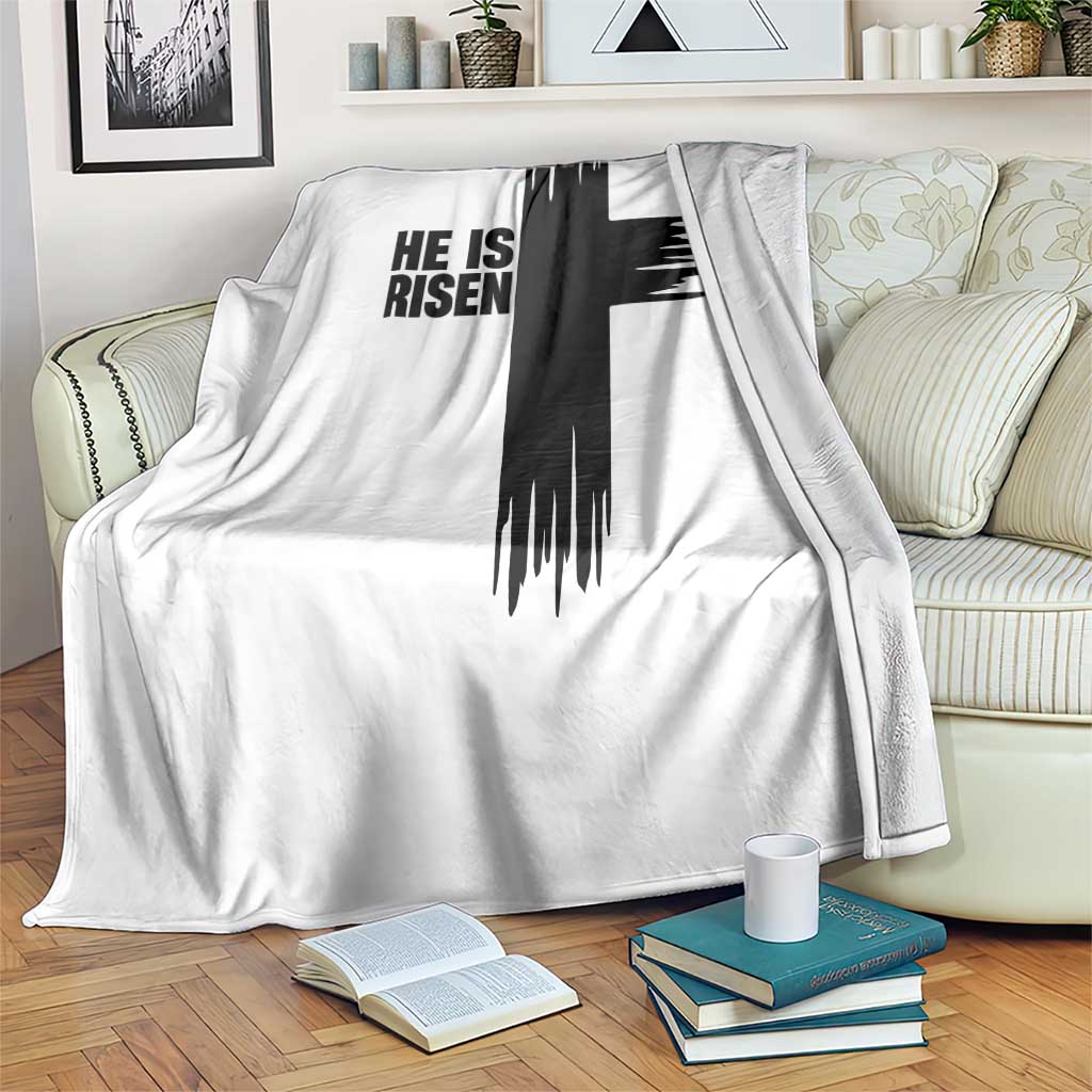 He Is Risen Throw Blanket Christian Easter Cross TS10 Print Your Wear