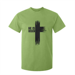 He Is Risen T Shirt For Kid Christian Easter Cross TS10 Lime Print Your Wear