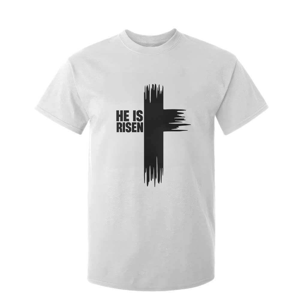 He Is Risen T Shirt For Kid Christian Easter Cross TS10 White Print Your Wear