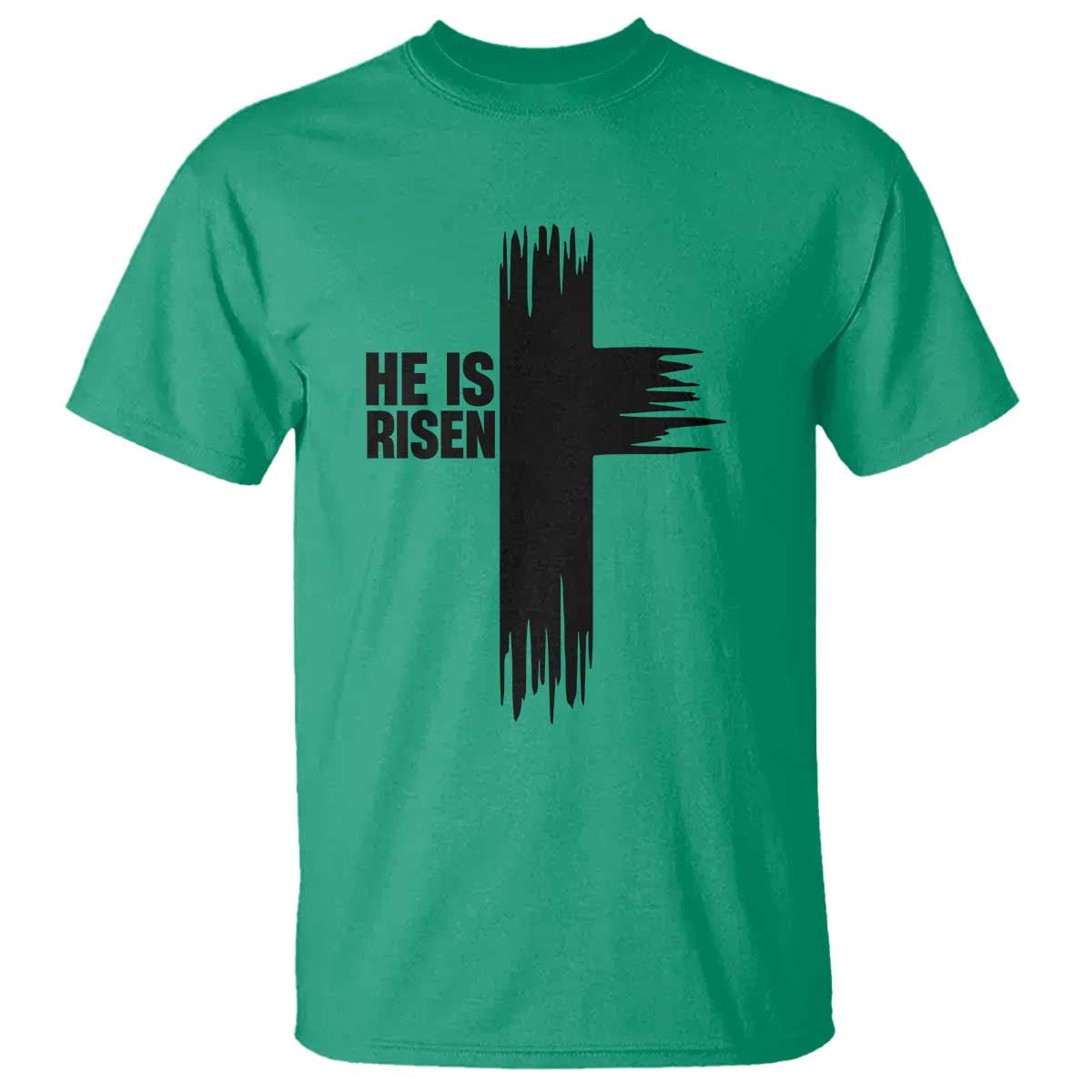 He Is Risen T Shirt Christian Easter Cross TS10 Irish Green Print Your Wear