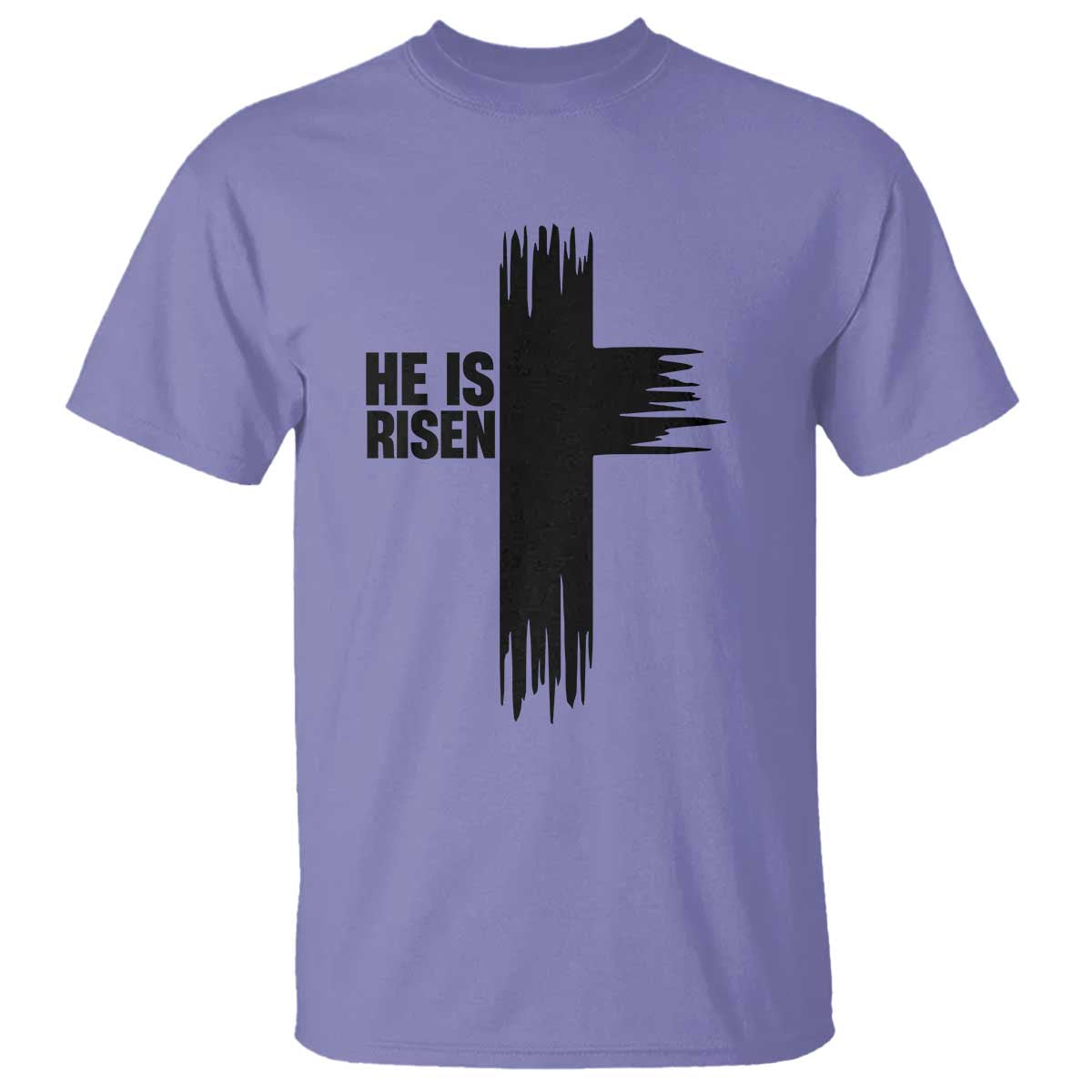 He Is Risen T Shirt Christian Easter Cross TS10 Violet Print Your Wear