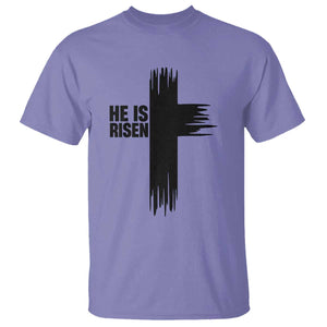 He Is Risen T Shirt Christian Easter Cross TS10 Violet Print Your Wear