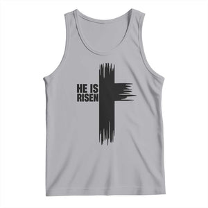 He Is Risen Tank Top Christian Easter Cross TS10 Athletic Heather Print Your Wear