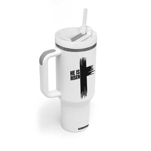 He Is Risen Tumbler With Handle Christian Easter Cross TS10 Print Your Wear