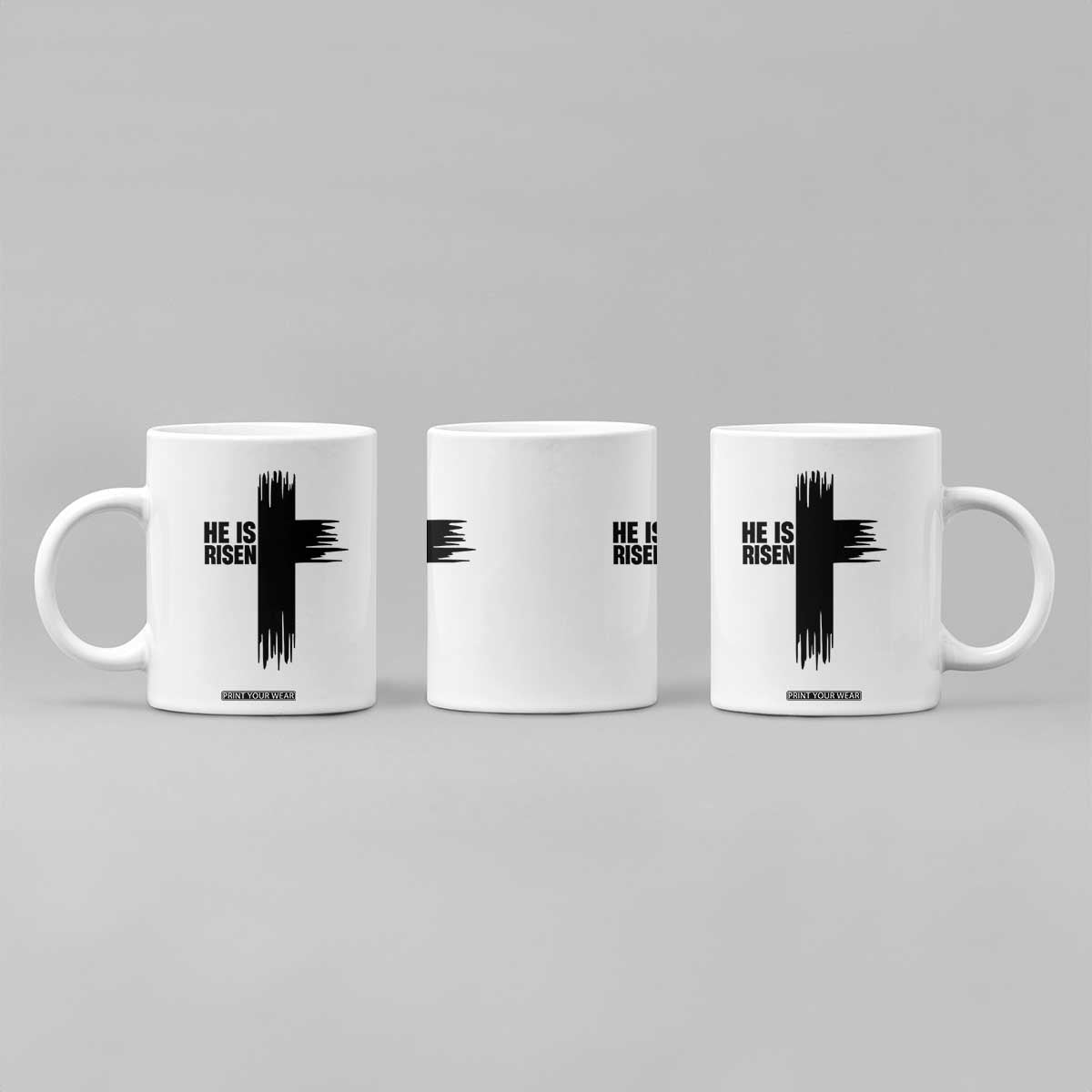 He Is Risen Coffee Mug Christian Easter Cross TS10 Print Your Wear