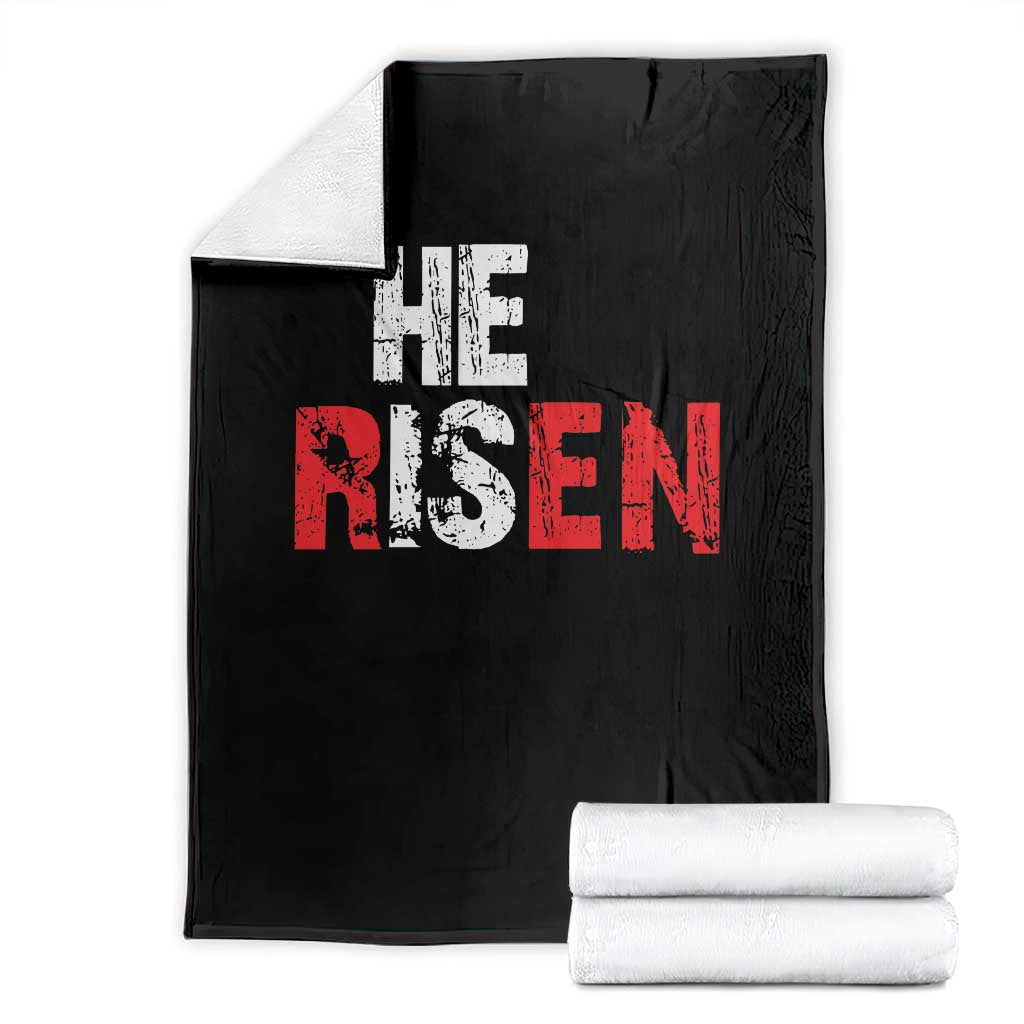 He Is Risen Throw Blanket Vintage Christian Religious Faith TS10 Black Print Your Wear
