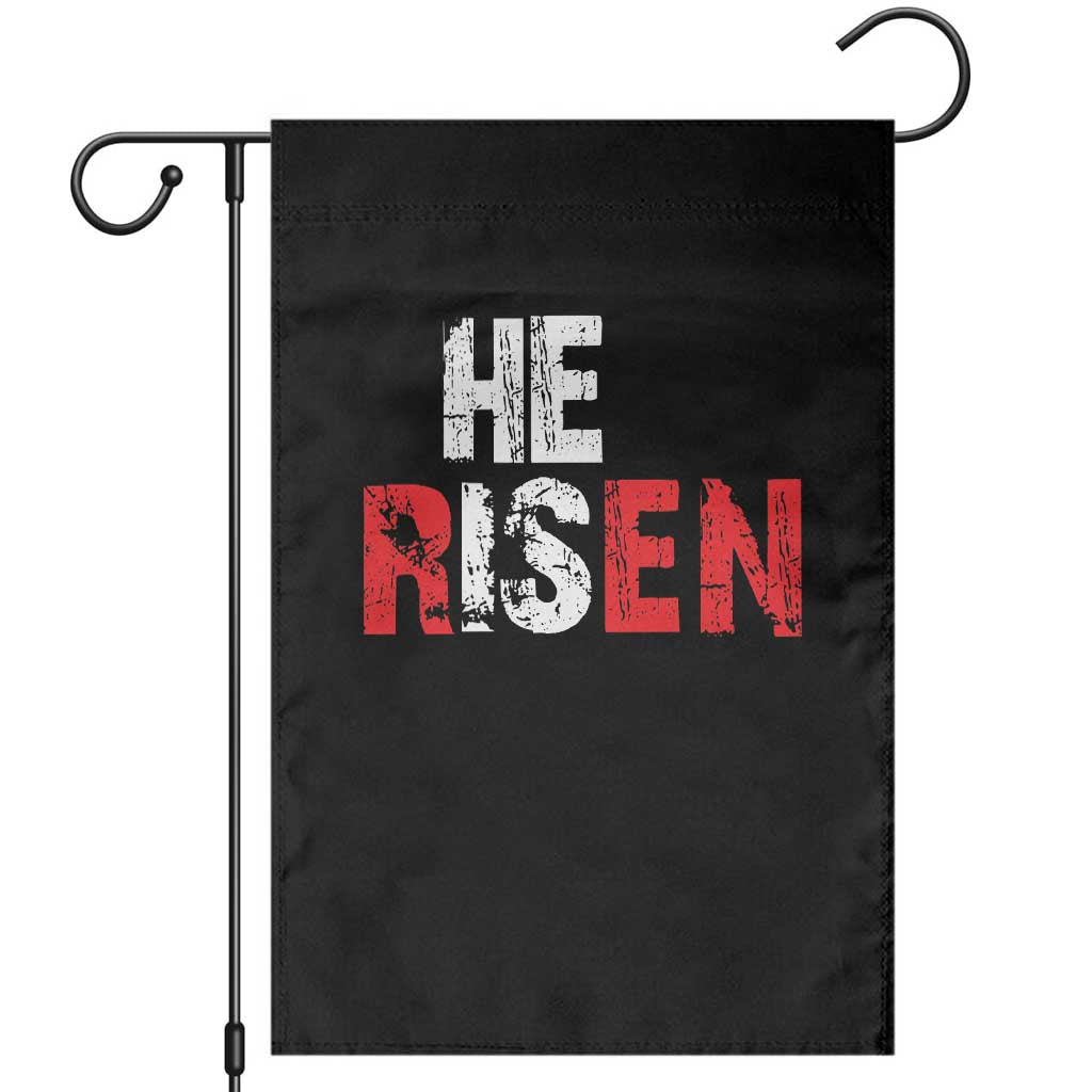 He Is Risen Garden Flag Vintage Christian Religious Faith TS10 Black Print Your Wear
