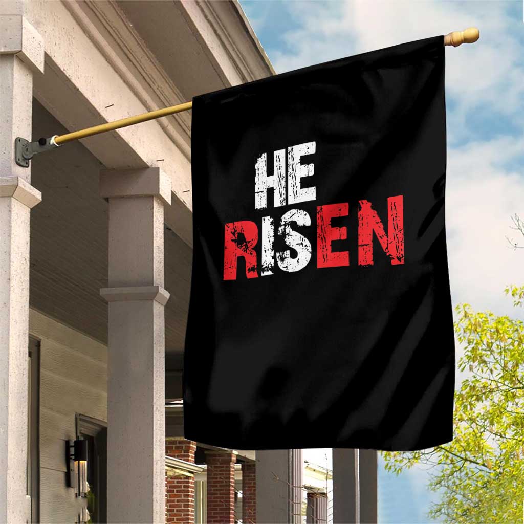 He Is Risen Garden Flag Vintage Christian Religious Faith TS10 Print Your Wear