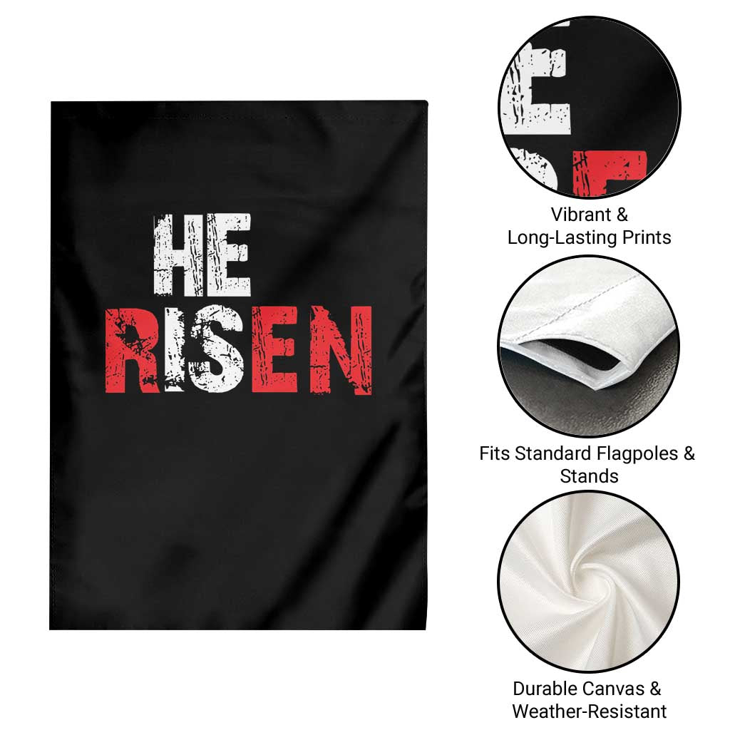 He Is Risen Garden Flag Vintage Christian Religious Faith TS10 Print Your Wear