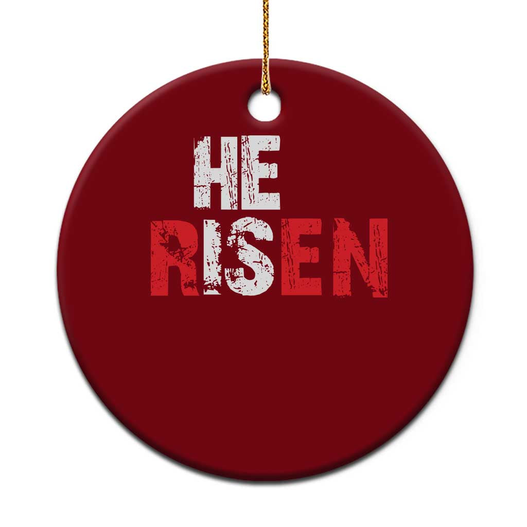 He Is Risen Ceramic Ornament Vintage Christian Religious Faith TS10 1pc Red Print Your Wear