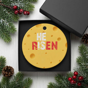 He Is Risen Ceramic Ornament Vintage Christian Religious Faith TS10 1pc Yellow Cheese Print Your Wear