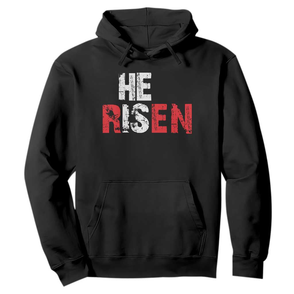 He Is Risen Hoodie Vintage Christian Religious Faith TS10 Black Print Your Wear