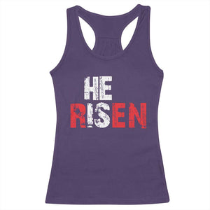 He Is Risen Racerback Tank Top Vintage Christian Religious Faith TS10 Purple Print Your Wear