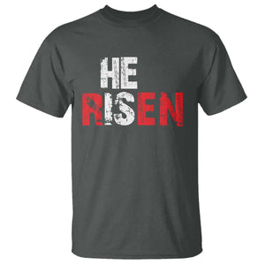 He Is Risen T Shirt Vintage Christian Religious Faith TS10 Dark Heather Print Your Wear