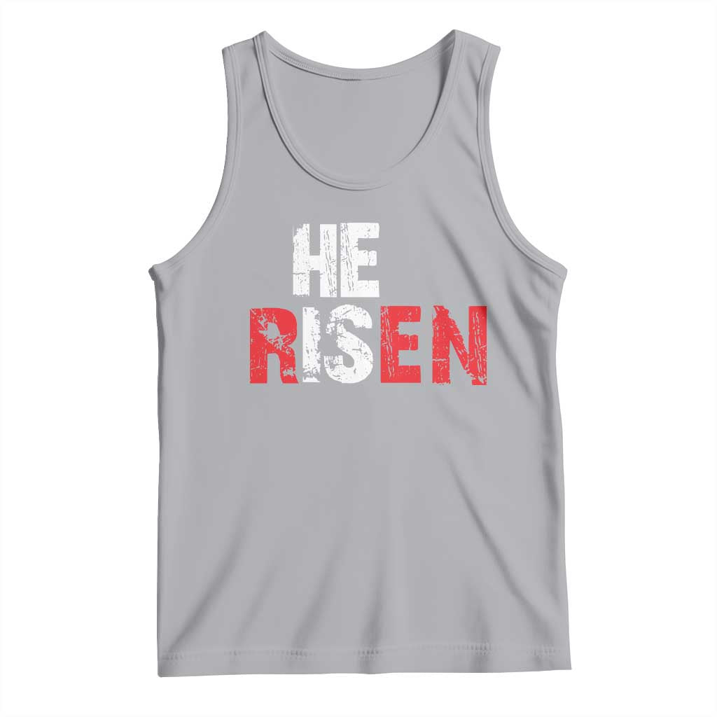 He Is Risen Tank Top Vintage Christian Religious Faith TS10 Athletic Heather Print Your Wear