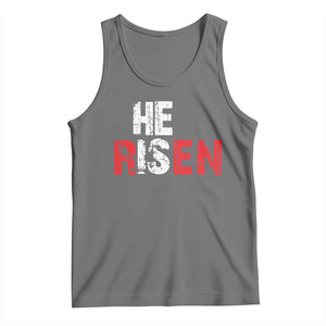 He Is Risen Tank Top Vintage Christian Religious Faith TS10 Black Heather Print Your Wear