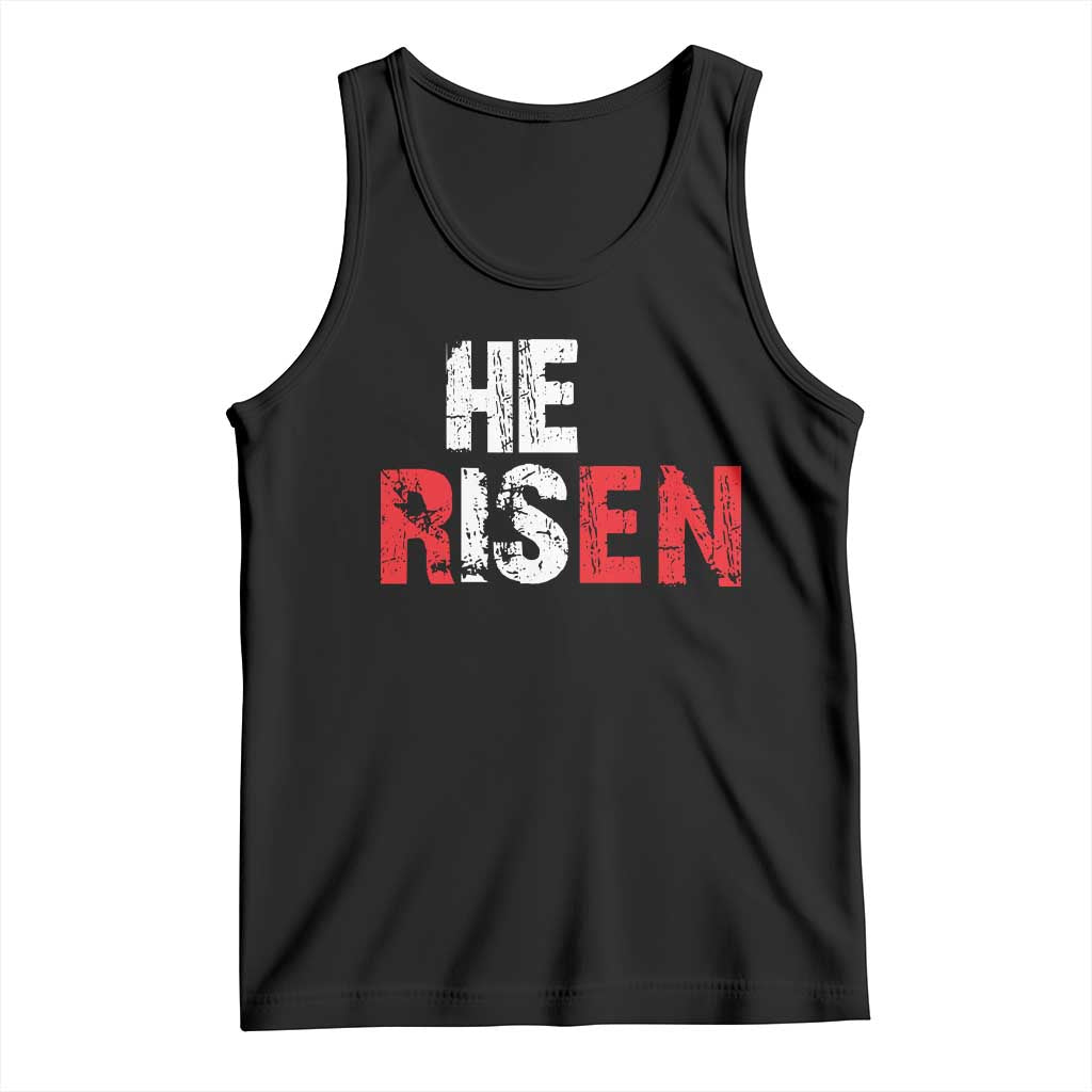 He Is Risen Tank Top Vintage Christian Religious Faith TS10 Black Print Your Wear