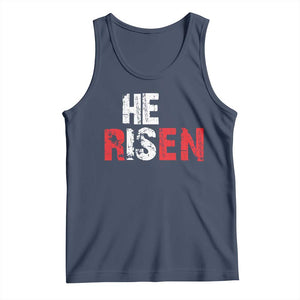 He Is Risen Tank Top Vintage Christian Religious Faith TS10 Navy Print Your Wear