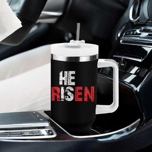 He Is Risen Tumbler With Handle Vintage Christian Religious Faith TS10 Print Your Wear