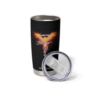 He Is Risen Tumbler Cup Jesus Resurrection Easter Christian Cross Phoenix Rising TS10 Print Your Wear