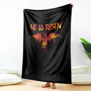 He Is Risen Throw Blanket Phoenix Christian Jesus Resurrection Cross TS10 Print Your Wear
