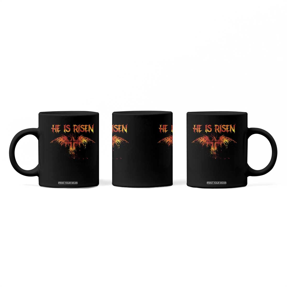 He Is Risen Coffee Mug Phoenix Christian Jesus Resurrection Cross TS10 Print Your Wear