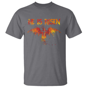 He Is Risen T Shirt Phoenix Christian Jesus Resurrection Cross TS10 Charcoal Print Your Wear
