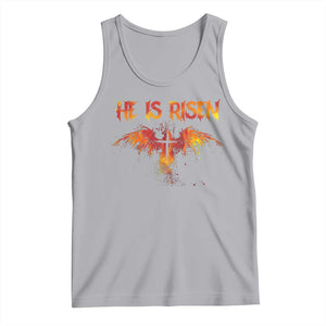 He Is Risen Tank Top Phoenix Christian Jesus Resurrection Cross TS10 Athletic Heather Print Your Wear