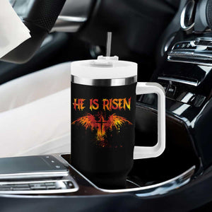 He Is Risen Tumbler With Handle Phoenix Christian Jesus Resurrection Cross TS10 Print Your Wear