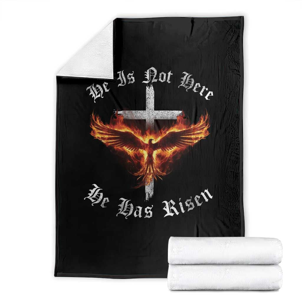 Easter Jesus Has Risen Throw Blanket Christian Religious Phoenix Resurrection Cross TS10 Black Print Your Wear