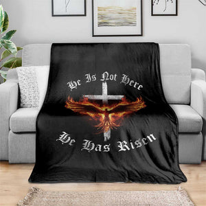 Easter Jesus Has Risen Throw Blanket Christian Religious Phoenix Resurrection Cross TS10 Print Your Wear