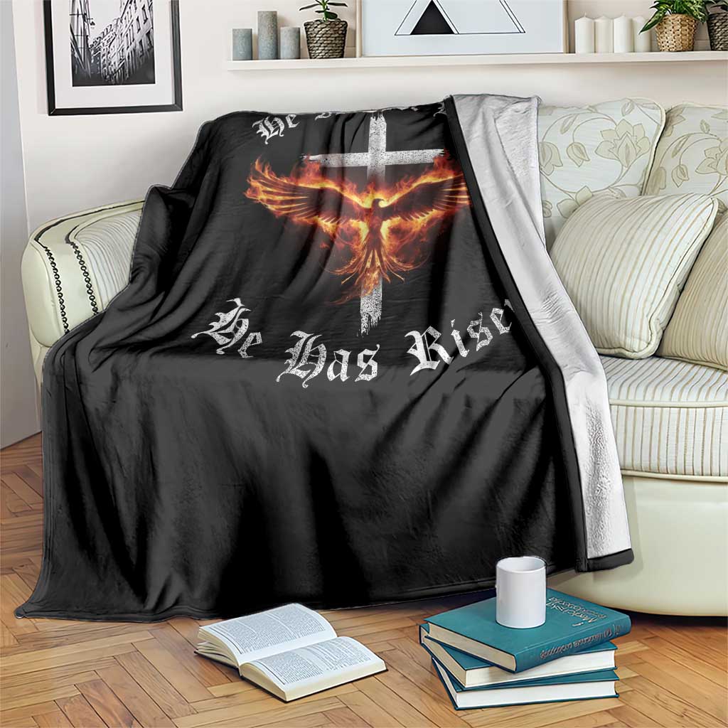 Easter Jesus Has Risen Throw Blanket Christian Religious Phoenix Resurrection Cross TS10 Print Your Wear