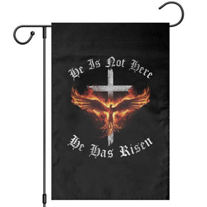 Easter Jesus Has Risen Garden Flag Christian Religious Phoenix Resurrection Cross TS10 Black Print Your Wear