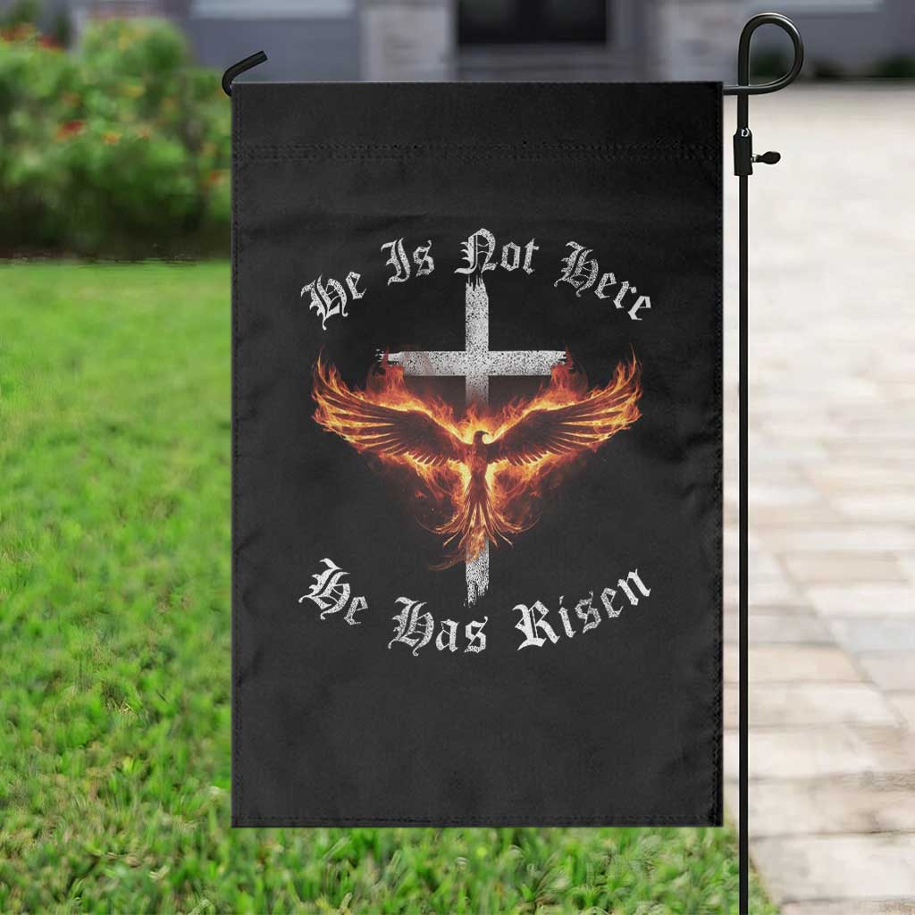 Easter Jesus Has Risen Garden Flag Christian Religious Phoenix Resurrection Cross TS10 Print Your Wear