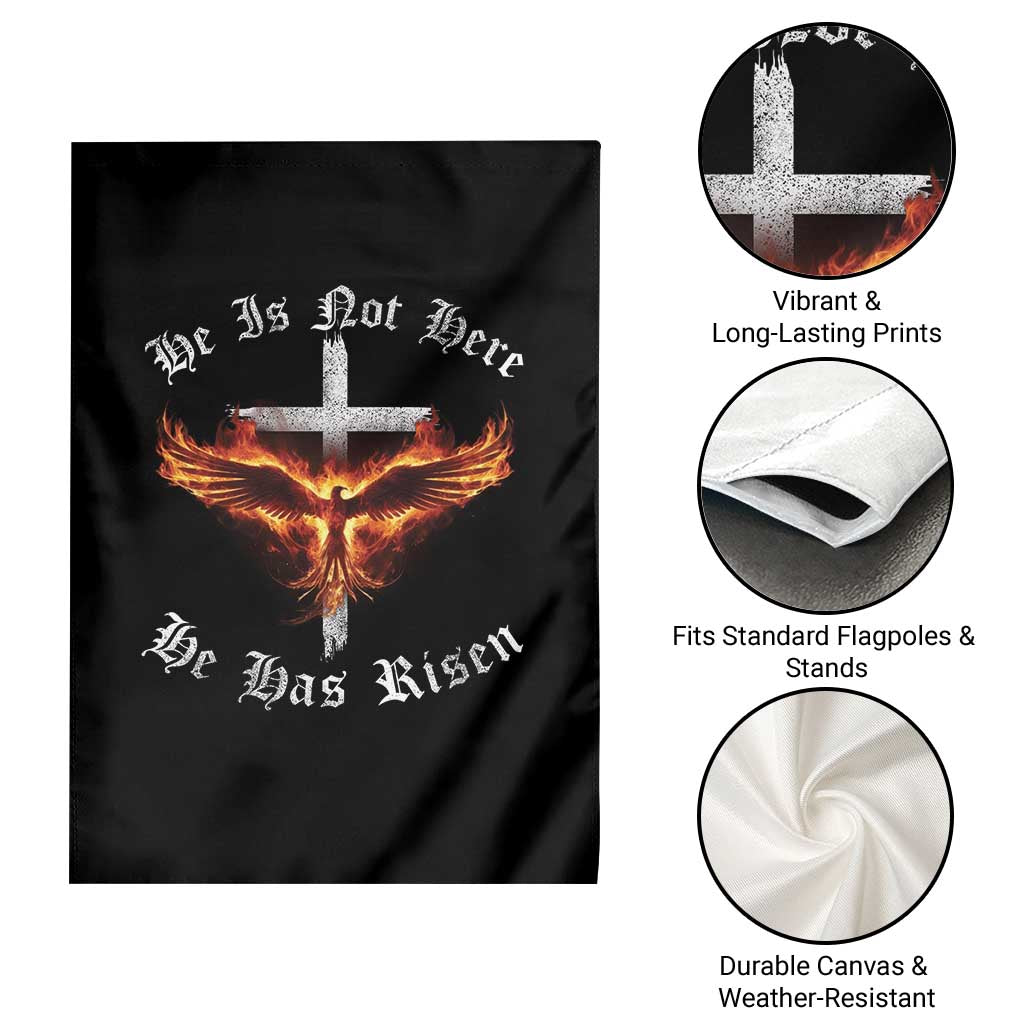 Easter Jesus Has Risen Garden Flag Christian Religious Phoenix Resurrection Cross TS10 Print Your Wear