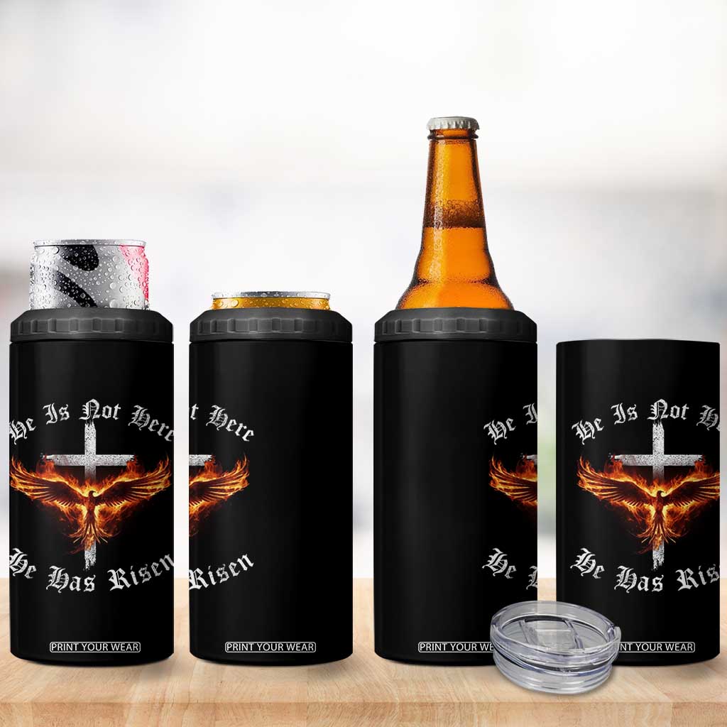 Easter Jesus Has Risen 4 in 1 Can Cooler Tumbler Christian Religious Phoenix Resurrection Cross TS10 Print Your Wear