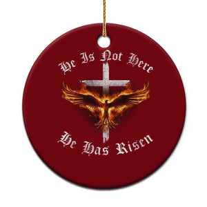 Easter Jesus Has Risen Ceramic Ornament Christian Religious Phoenix Resurrection Cross TS10 1pc Red Print Your Wear