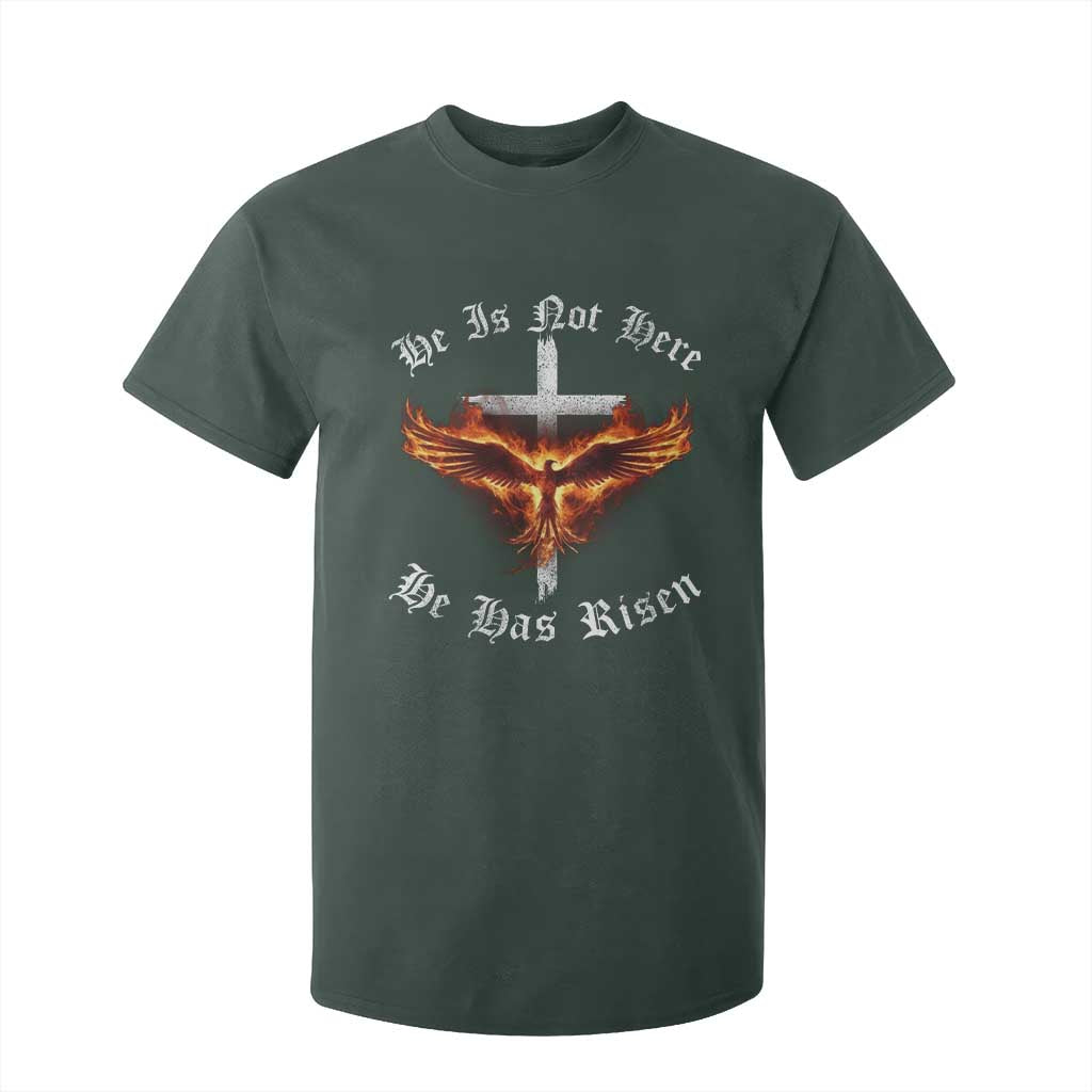 Easter Jesus Has Risen T Shirt For Kid Christian Religious Phoenix Resurrection Cross TS10 Dark Forest Green Print Your Wear