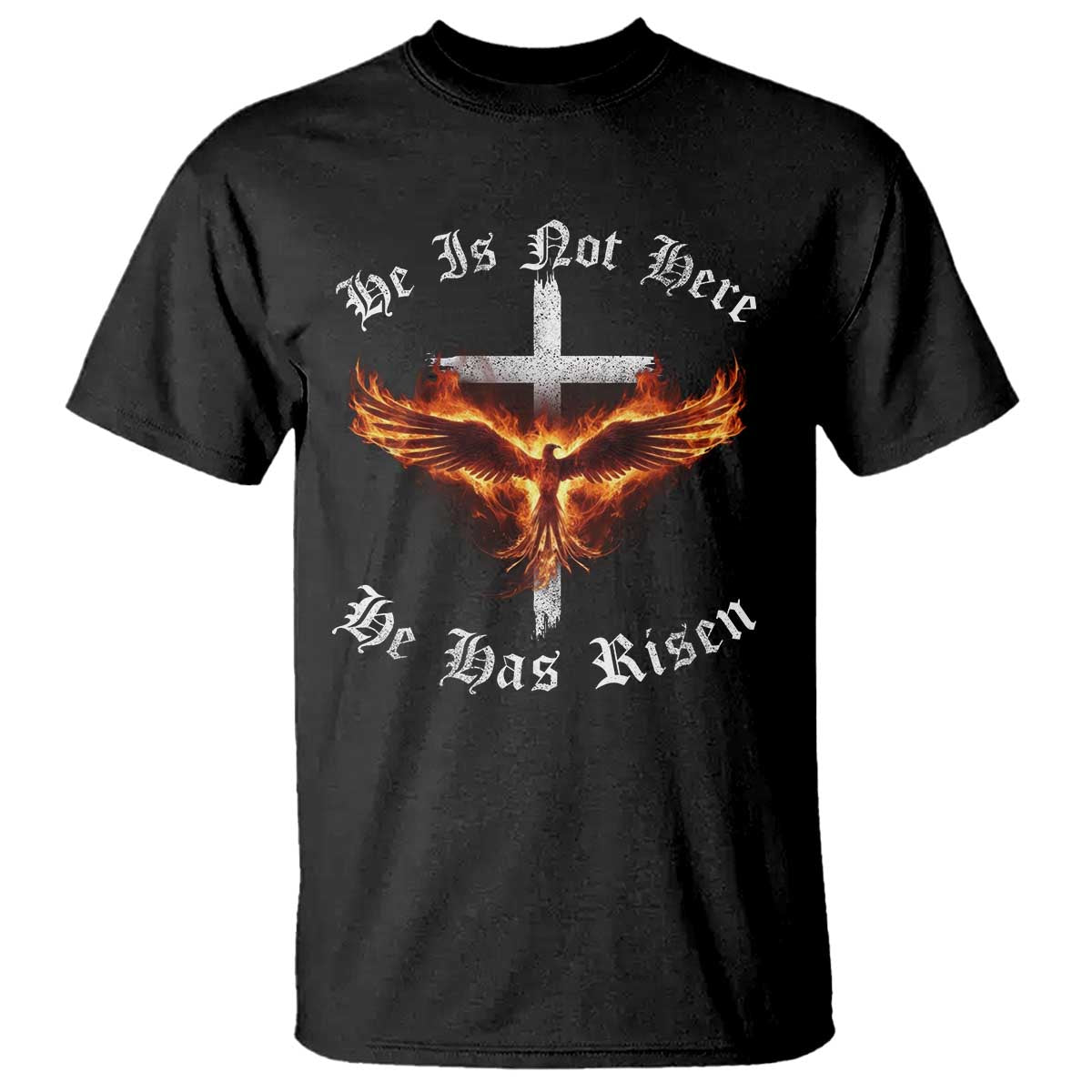 Easter Jesus Has Risen T Shirt Christian Religious Phoenix Resurrection Cross TS10 Black Print Your Wear