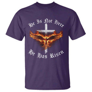 Easter Jesus Has Risen T Shirt Christian Religious Phoenix Resurrection Cross TS10 Purple Print Your Wear
