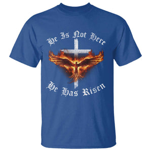 Easter Jesus Has Risen T Shirt Christian Religious Phoenix Resurrection Cross TS10 Royal Blue Print Your Wear